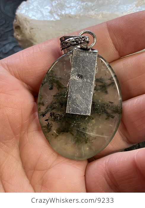 Natural Green Prehnite with Epidote Turtle Crystal Stone Jewelry Pendant - #dwHHiEPDQls-4