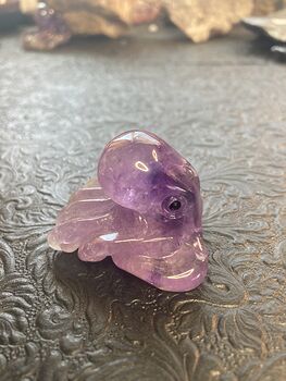 Octopus Carved in Polished Amethyst Crystal #WSQ441RmJxk