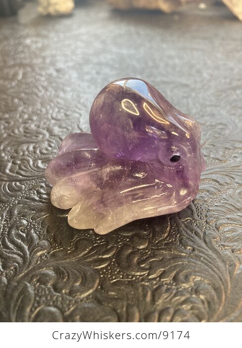 Octopus Carved in Polished Amethyst Crystal - #qdfZZOFihxI-1