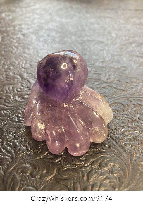 Octopus Carved in Polished Amethyst Crystal - #qdfZZOFihxI-3