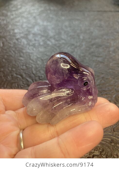 Octopus Carved in Polished Amethyst Crystal - #qdfZZOFihxI-7