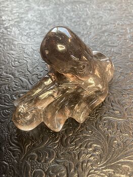 Octopus Carved in Polished Smoky Quartz Crystal #pzspCY06Vss