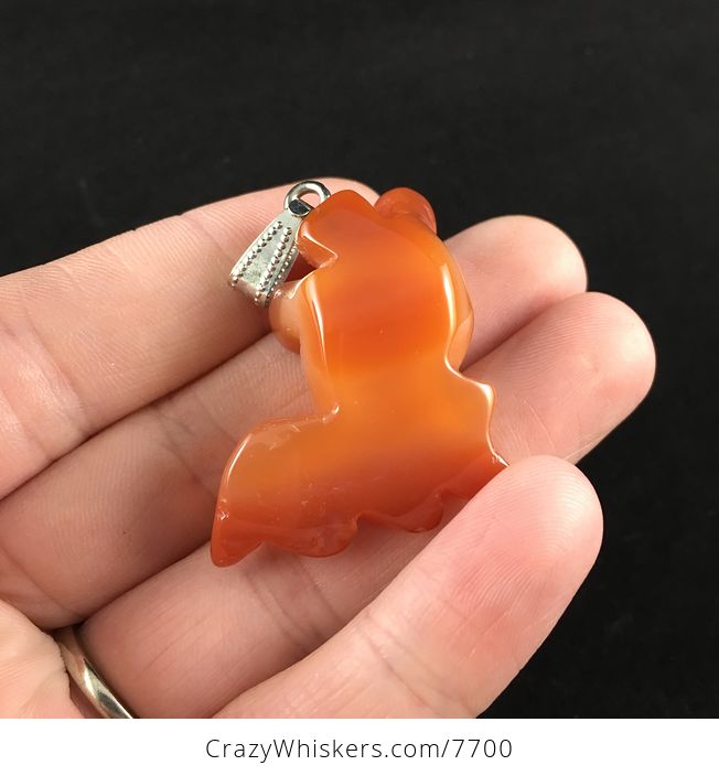 Orange Carved Agate Goldfish Pendant Jewelry - #W6eH3yM5ZMs-5