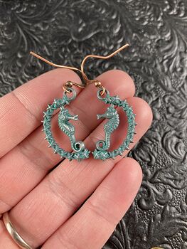 Patina Seahorse and Star Earrings #ZufJEG7X1Pk