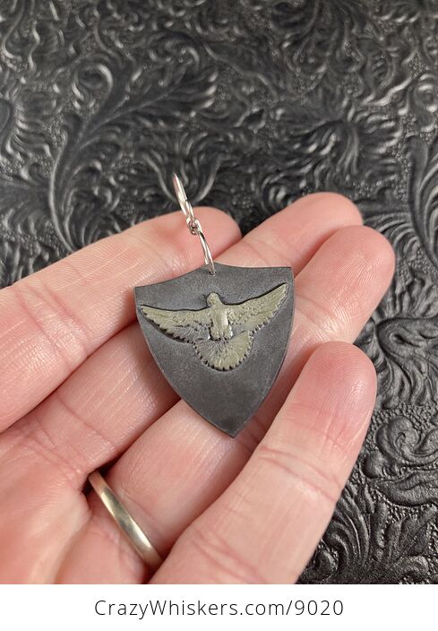 Peace Dove Carved Jasper Stone Pendant Jewelry - #Qt0NsJqYyBw-2