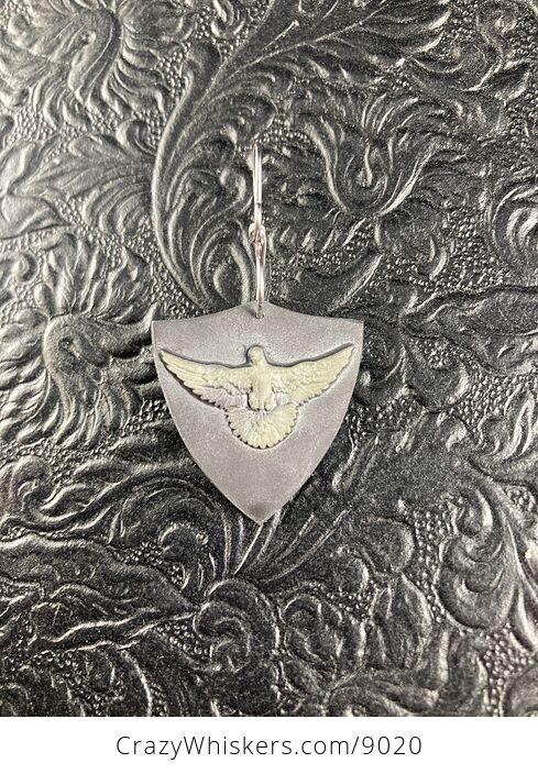 Peace Dove Carved Jasper Stone Pendant Jewelry - #Qt0NsJqYyBw-4