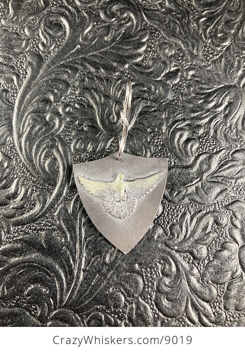 Peace Dove Carved Jasper Stone Pendant Jewelry - #c3qL60ShugY-3