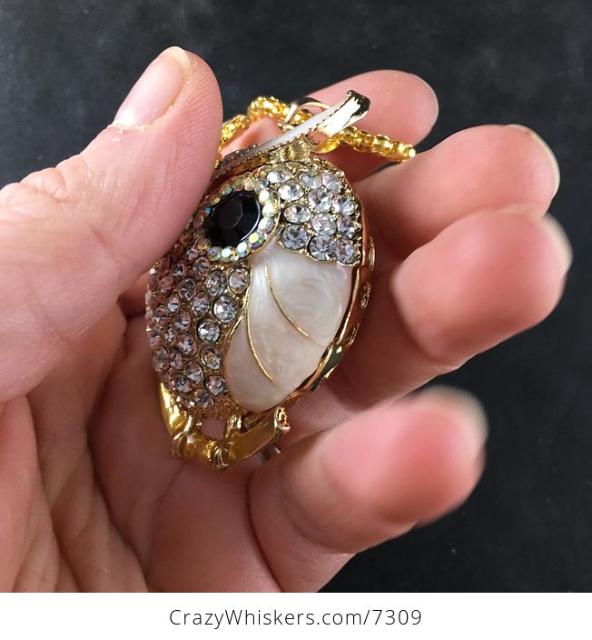 Pearlescent Owl Jewelry Necklace Pendant - #wtgLvpb9KUs-4