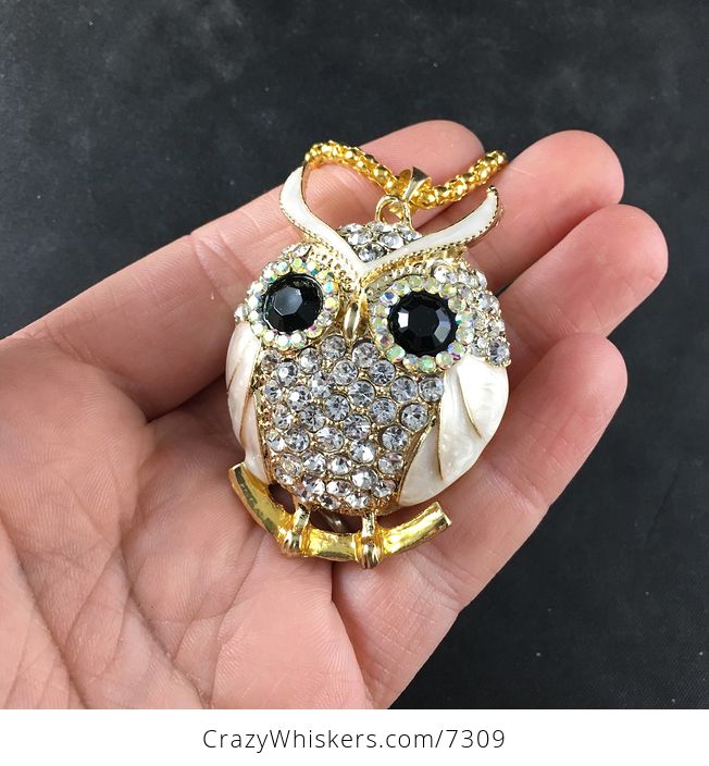 Pearlescent Owl Jewelry Necklace Pendant - #wtgLvpb9KUs-3