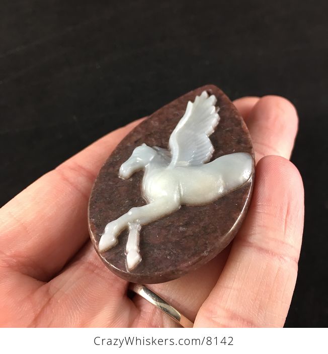 Pegasus Pendant Jewelry Amazonite and Rhodonite Stone - #BHPMHPUBOe4-2
