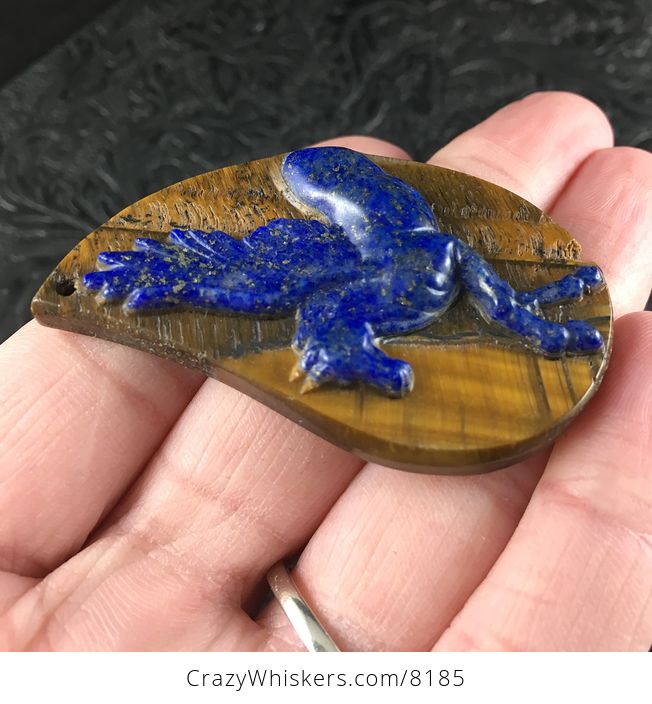 Pegasus Pendant Jewelry Lapis Lazuli and Tiger Eye Stone - #FQmqXhKYvks-5