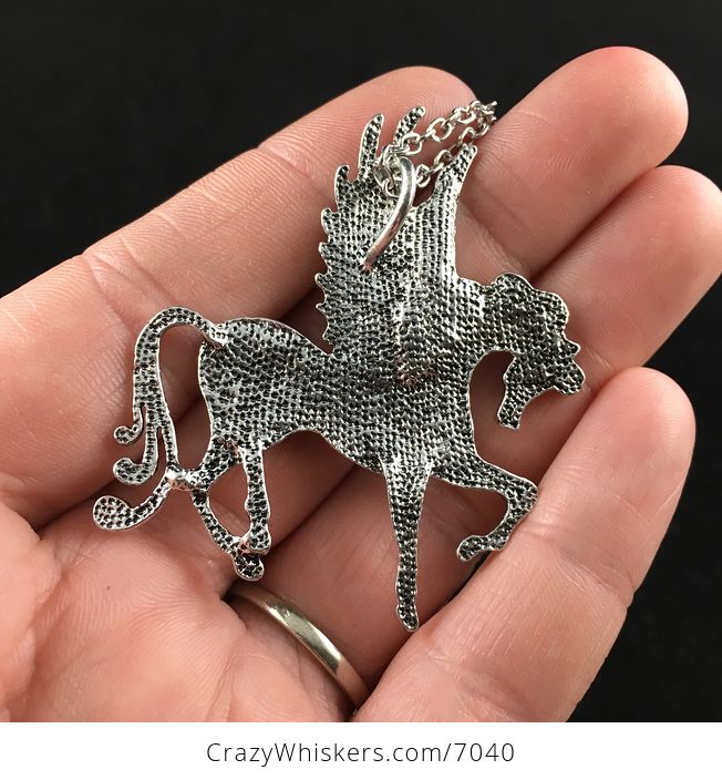 Pegasus Winged Horse and Rhinestone Necklace Jewelry - #pScAWpiFJ8c-6