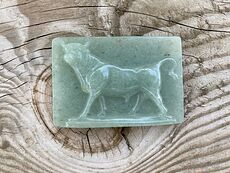 Pendant Jewelry Taurus Bull Carved in Green Aventurine Stone #wT7IRsJelZg