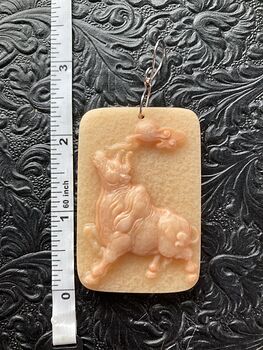 Pendant Jewelry Taurus Bull Carved in Red Malachite Stone #tdXjiNlomXs