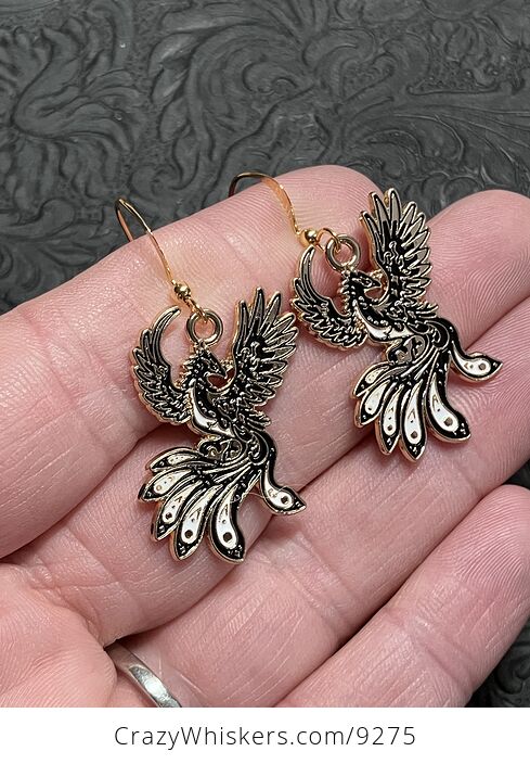 Phoenix Bird Witchy Earrings - #XrRBmH5EVMM-8