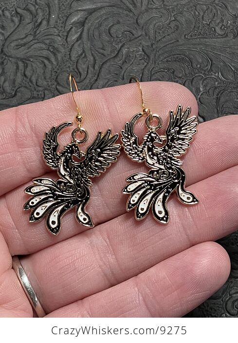 Phoenix Bird Witchy Earrings - #XrRBmH5EVMM-5