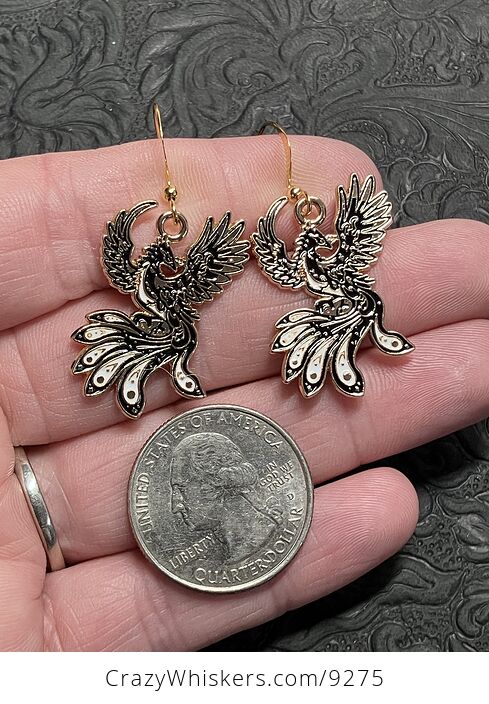 Phoenix Bird Witchy Earrings - #XrRBmH5EVMM-6