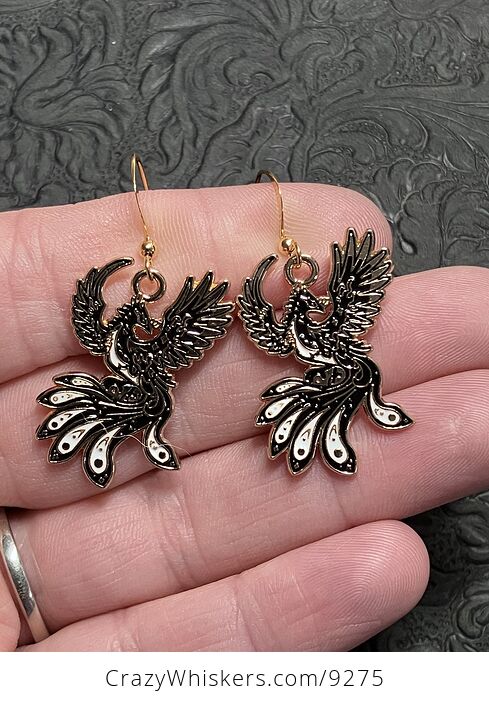 Phoenix Bird Witchy Earrings - #XrRBmH5EVMM-1