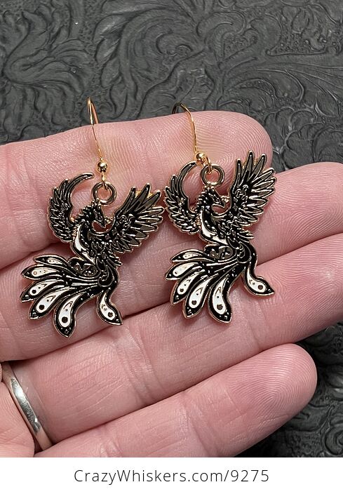 Phoenix Bird Witchy Earrings - #XrRBmH5EVMM-4