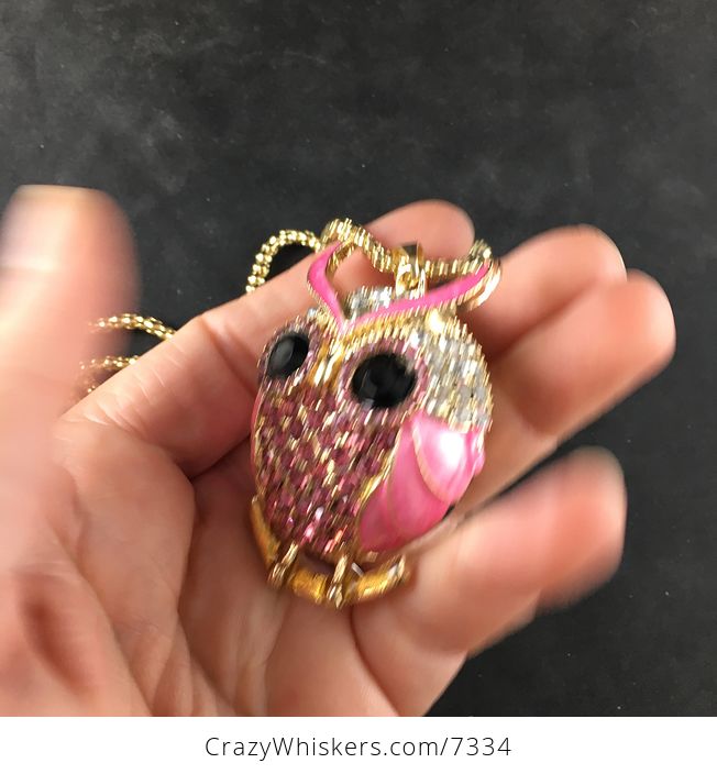 Pink Owl Jewelry Necklace Pendant - #EnwMZynCjNA-4