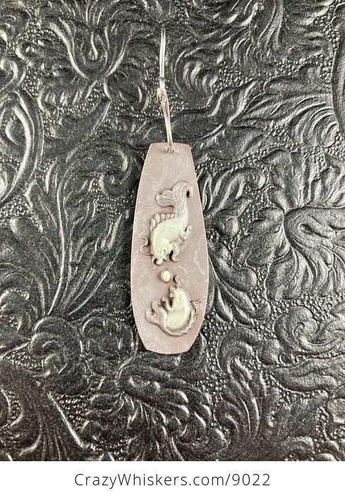 Pisces Goldfish Carved in Jasper Stone Pendant Jewelry Mini Art Ornament - #Sj6MBP5duww-2