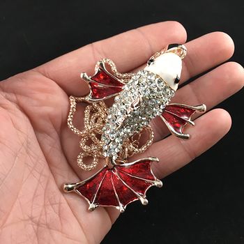 Red Koi Carp Fish Jewelry Necklace Pendant #Vmc4l5LJ404