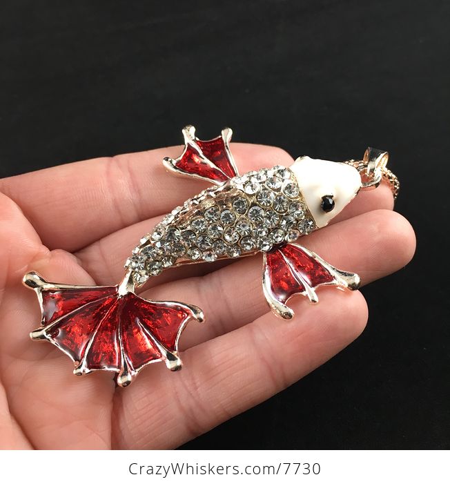 Red Koi Carp Fish Jewelry Necklace Pendant - #Vmc4l5LJ404-4