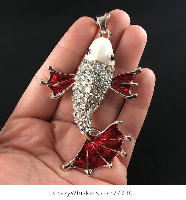 Red Koi Carp Fish Jewelry Necklace Pendant - #Vmc4l5LJ404-2