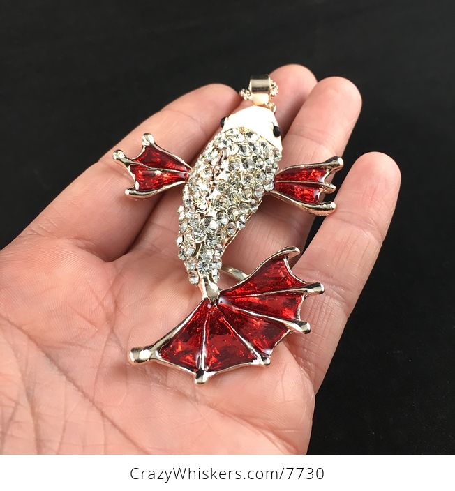 Red Koi Carp Fish Jewelry Necklace Pendant - #Vmc4l5LJ404-3