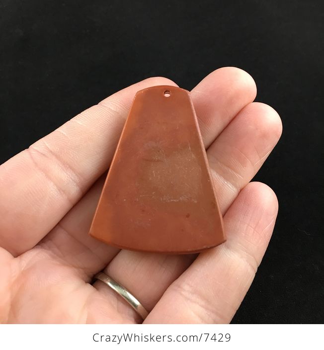 Reserved for Jonathan P Kitty Cat Carved Red Jasper Stone Pendant Jewelry - #iipnYCCwgEE-5