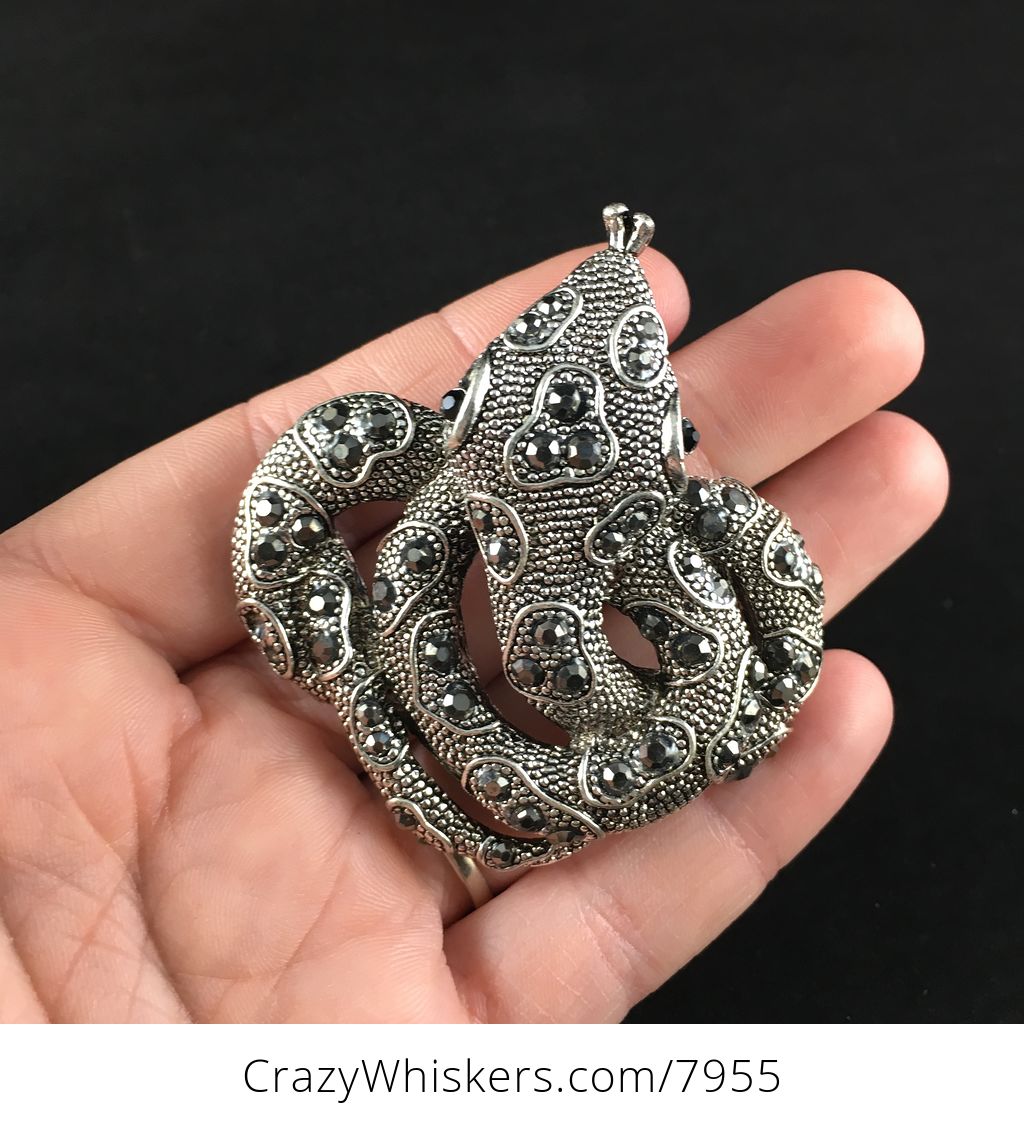 Rhinestone Coiled Snake Jewelry Pendant #rkq9Anao1Ck