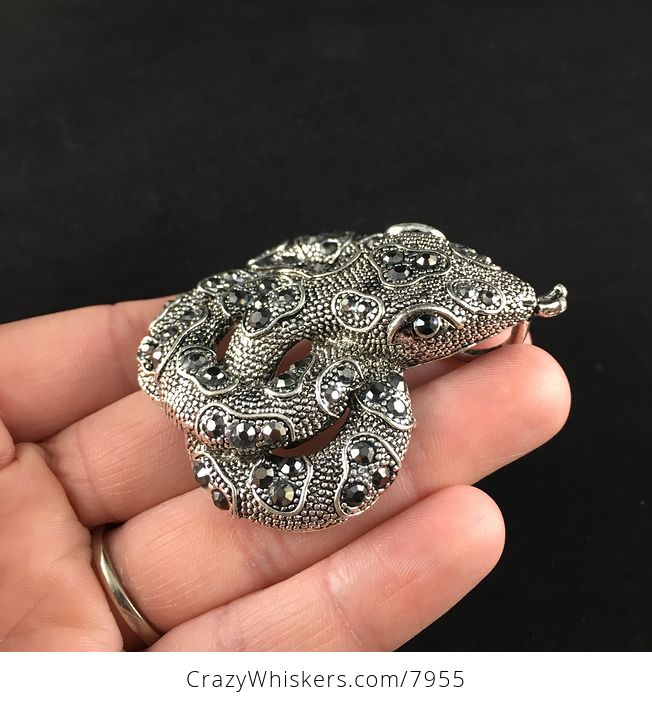 Rhinestone Coiled Snake Jewelry Pendant - #rkq9Anao1Ck-2