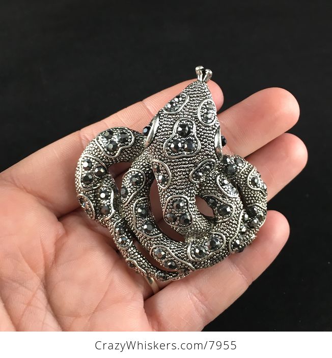 Rhinestone Coiled Snake Jewelry Pendant - #rkq9Anao1Ck-1