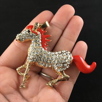 Rhinestone Horse Pendant Jewelry #UAVZUIRWEgY