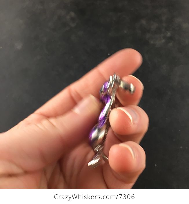 Rhinestone Purple Frog Pendant Necklace Jewelry - #CRt4ugCvX3c-3