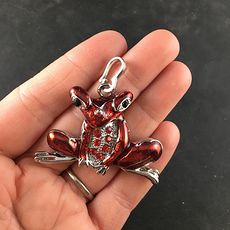 Rhinestone Red Frog Pendant Jewelry #XL9QSaD10Zs
