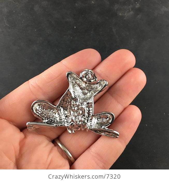 Rhinestone Red Frog Pendant Necklace Jewelry - #XL9QSaD10Zs-4