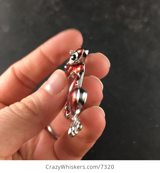 Rhinestone Red Frog Pendant Necklace Jewelry - #XL9QSaD10Zs-3