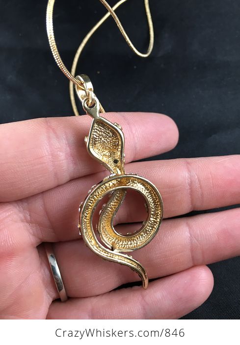 Rhinestone Snake Pendant - #fw1D1nglymI-3