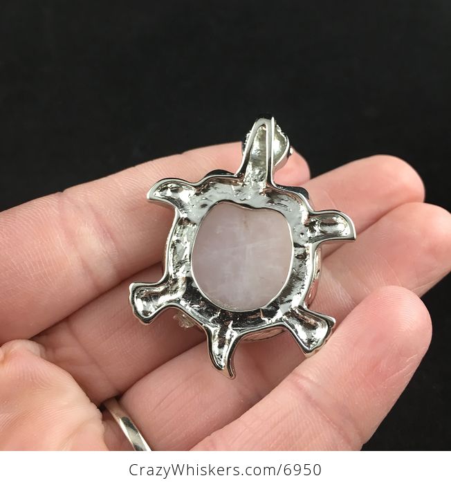 Rose Quartz Stone Turtle Pendant Jewelry - #1ty0Mo6rTzw-4