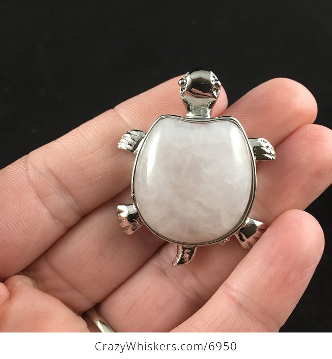 Rose Quartz Stone Turtle Pendant Jewelry - #1ty0Mo6rTzw-5