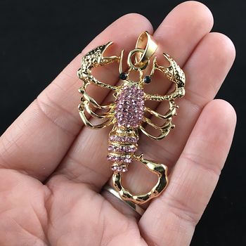 Scorpion Pink and Gold Pendant Jewelry #ijb63kKqM2M