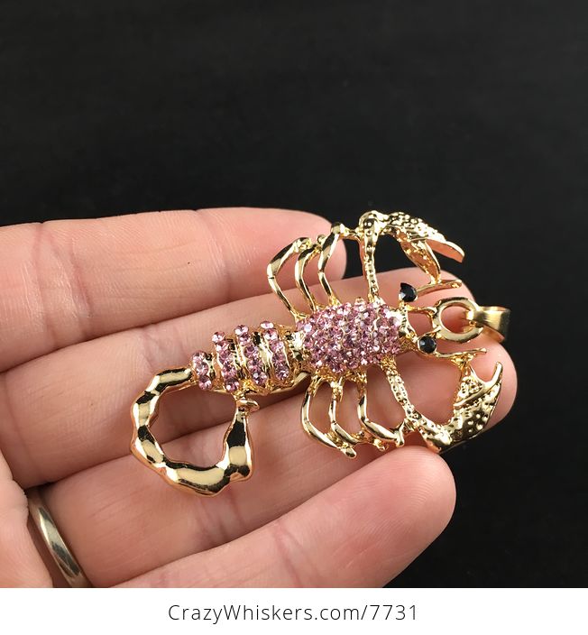Scorpion Pink and Gold Pendant Jewelry - #ijb63kKqM2M-3