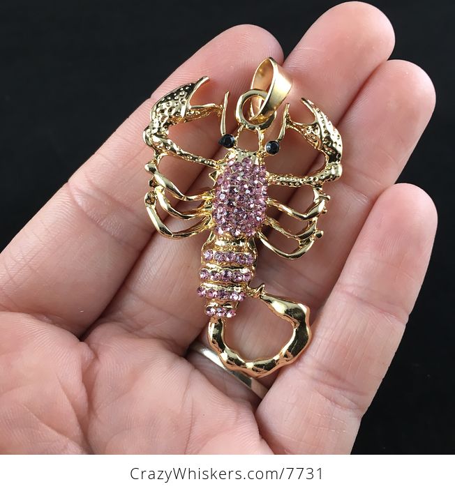 Scorpion Pink and Gold Pendant Jewelry - #ijb63kKqM2M-1