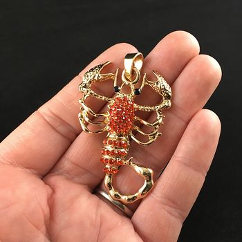 Scorpion Red and Gold Pendant Jewelry #4KBtnj3gB88