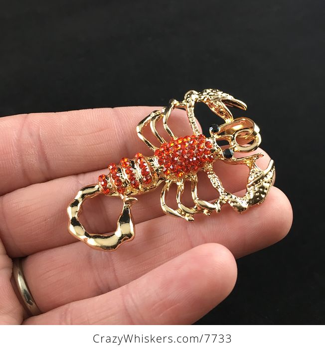 Scorpion Red and Gold Pendant Jewelry - #4KBtnj3gB88-2