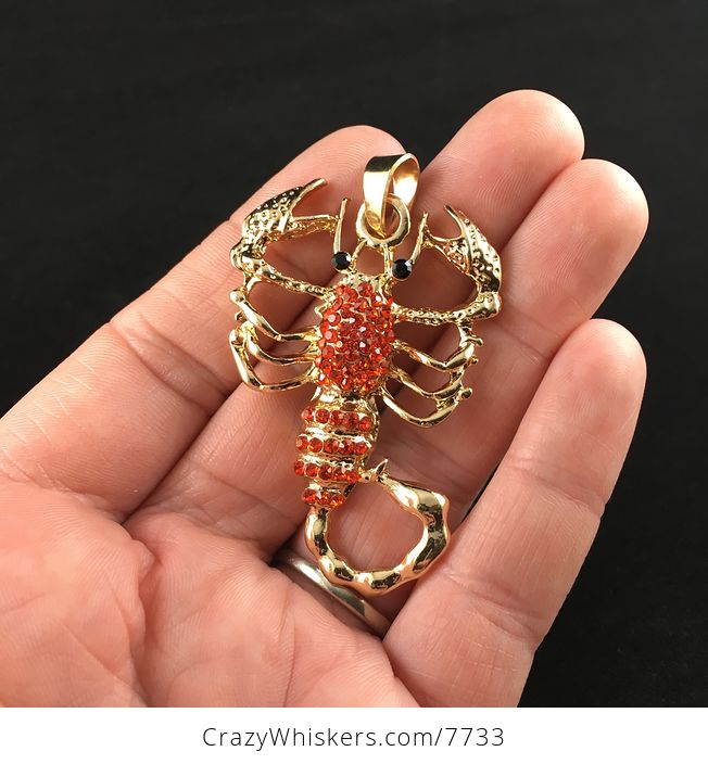 Scorpion Red and Gold Pendant Jewelry - #4KBtnj3gB88-1