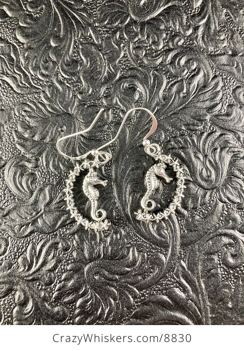 Seahorse and Star Earrings Silver Toned - #j2F68TXYR7o-5
