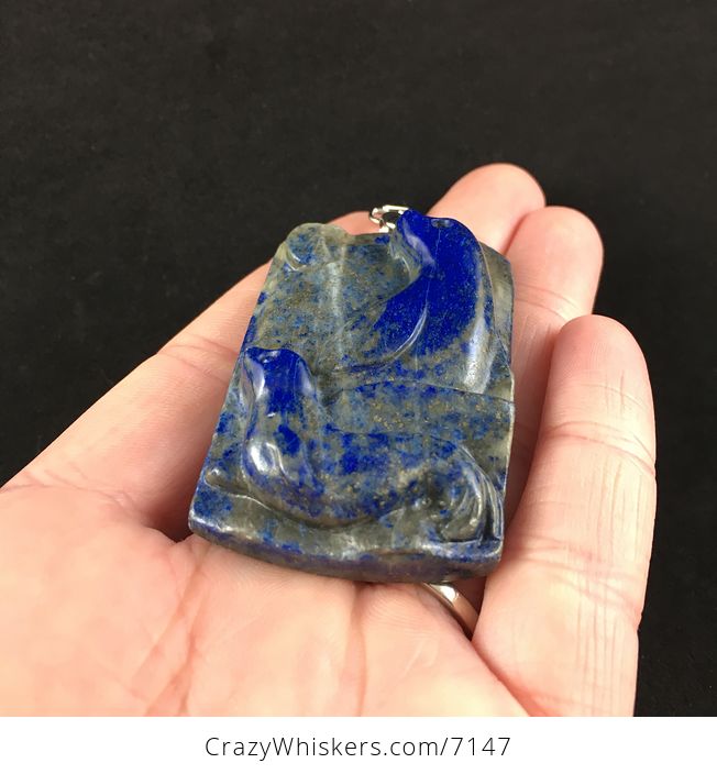 Seals Carved Lapis Lazuli Stone Pendant Jewelry - #ixEs2Ur6E1c-2