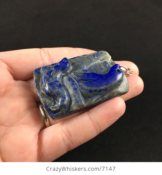 Seals Carved Lapis Lazuli Stone Pendant Jewelry - #ixEs2Ur6E1c-3